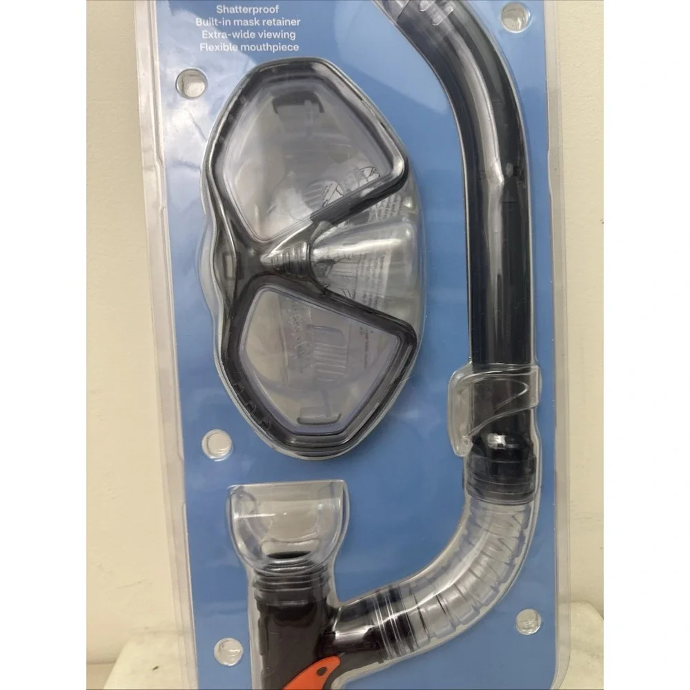 Sun And Sky Adult Swim Mask And Snorkel Set Black NEW